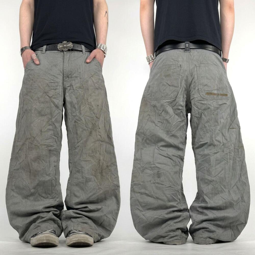 Vintage y2k skater grunge archive cyber rare baggy wide leg jeans